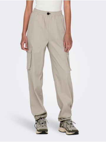 ONLY Cargo Hose Lässige Stoff Pants ONLCASHI in Hellgrau