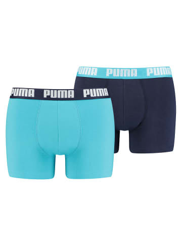 Puma Boxershorts PUMA BASIC BOXER 2P in 796 - Aqua / Blue