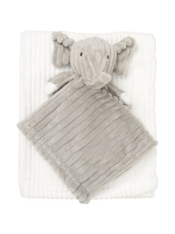 Snuggle Tots Decke Schnuffeltuch Set Elefant in weiss
