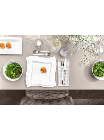 Villeroy & Boch 4er Set Frühstücksteller NewWave ø 24 cm in weiß