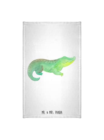 Mr. & Mrs. Panda Handtuch Krokodil ohne Spruch in Weiß