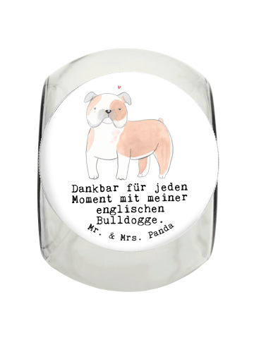 Mr. & Mrs. Panda Dose Englische Bulldogge Moment mit Spruch in Weiß