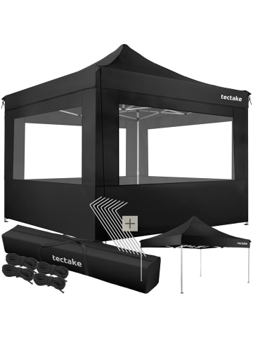 tectake Gartenzelt 3 x 3 m, inklusive Spannseile, Heringe und Tragetasche