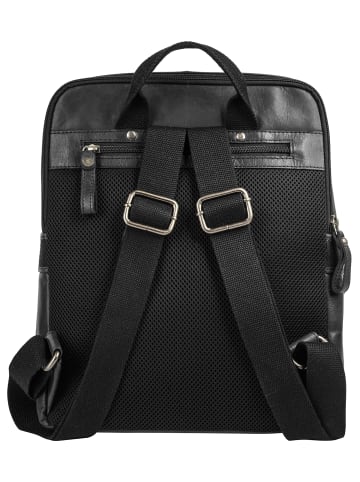 Sansibar Rucksack echt Leder in schwarz