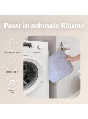 HENNEZ Aufbewahrungskorb Laura 40l Filz hellgrau grau