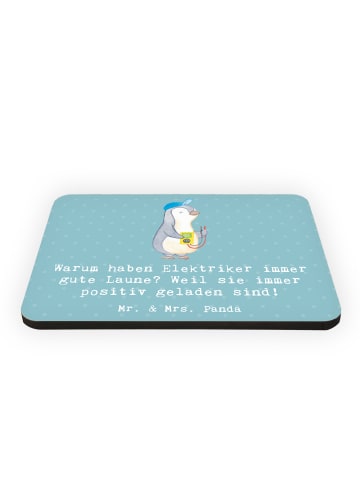 Mr. & Mrs. Panda Kühlschrankmagnet Positiver Elektriker mit Spruch in Meeresbrise