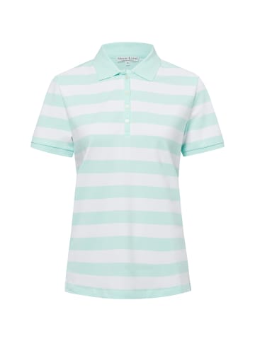 Marie Lund Poloshirt in türkis weiß - 0013