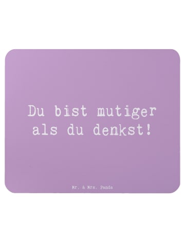 Mr. & Mrs. Panda Mouse Pad Spruch Alleine schlafen lernen Mutige... in Lavendeltraum