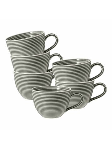 Seltmann Weiden 6er Set Kaffeetassen Beat Color Glaze in 0,26 l in Perlgrau