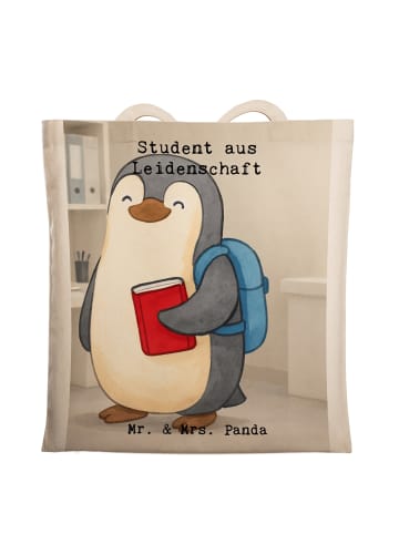 Mr. & Mrs. Panda Tragetasche Student Leidenschaft Design mit Spruch in Weiß