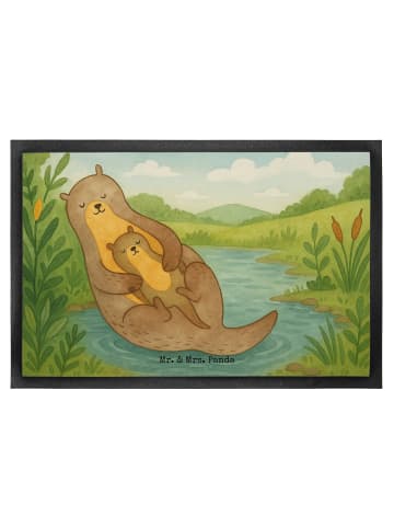 Mr. & Mrs. Panda Schmutzmatte Otter Kind Design ohne Spruch in Weiß