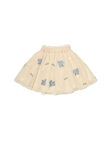 leevje Tüllrock birds & hearts' mit Stickerei in light beige