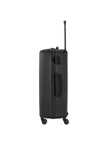 travelite Bali - 4-Rollen-Trolley L 77 cm (weiß/cognac) in schwarz