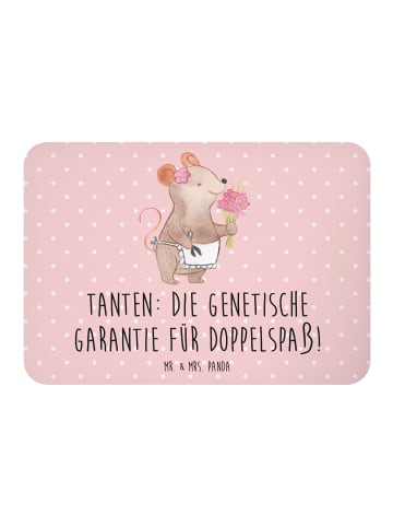 Mr. & Mrs. Panda Magnet Tanten Doppelspaß mit Spruch in Rot Pastell