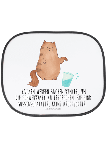 Mr. & Mrs. Panda Sonnenschutz Katze Wasserglas mit Spruch in Weiß