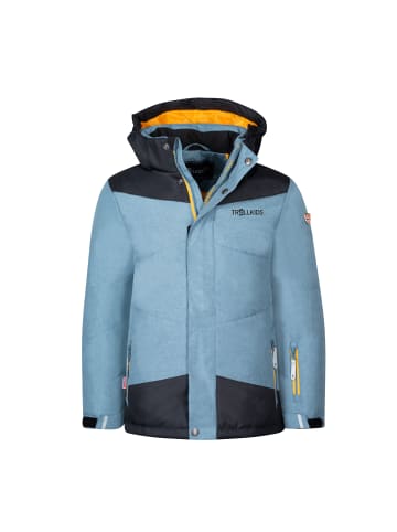 Trollkids Winterjacke "Norefjell" in Stahlblau/Schwarz/Mango