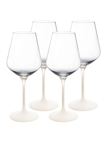 Villeroy & Boch 4er Set Rotweingläser Manufacture Rock 470 ml weiß-transparent in weiß-transparent