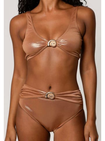 Moda Minx Bikinioberteil Nautilus Shell Crop Bikini Top in Bronze Shimmer