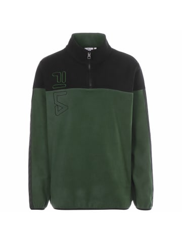 Fila Sweatshirt Ofer Half Zip in grün / schwarz