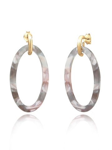 Elli Ohrringe 925 Sterling Silber Geo, Kreis in Gold