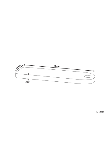 Beliani Serviergeschirr ASUAN in Braun/Weiß - (W) 41 x (H) 2 x (L) 12 cm
