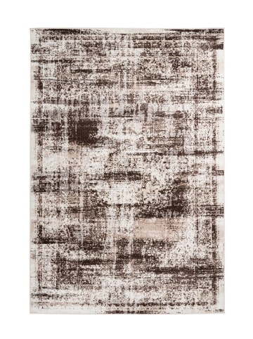 Kurzflor Teppich Annalena 225 in Taupe Braun