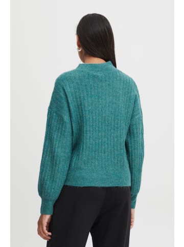 ICHI Strickpullover IHKAMARA LS5 20117302 Schlichter Strickpullover in petrol