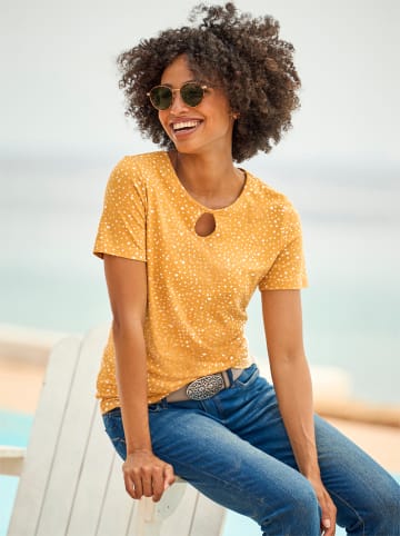 Heine Print-Shirt in ocker-ecru-bedruckt
