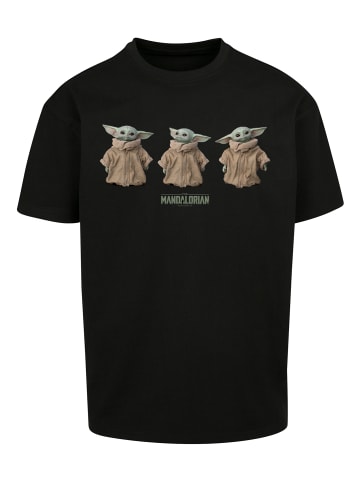 F4NT4STIC Heavy Oversize T-Shirt Star Wars The Mandalorian The Child Poses in schwarz