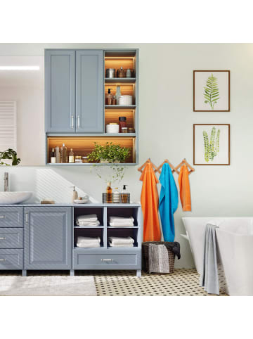 relaxdays Wandgarderobe in Dunkelbraun