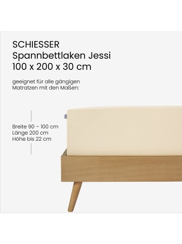 Schiesser Edel-Jersey Spannbettlaken Jessi in Creme