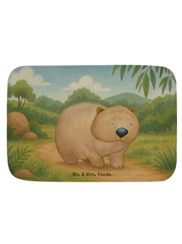 Mr. & Mrs. Panda Badteppich Wombat Design ohne Spruch in Weiß