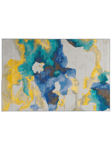 Beliani Kurzflor CEYHAN in Bunt/Weiß/Blau - (W) 160 x (H) 0.5 x (L) 230 cm