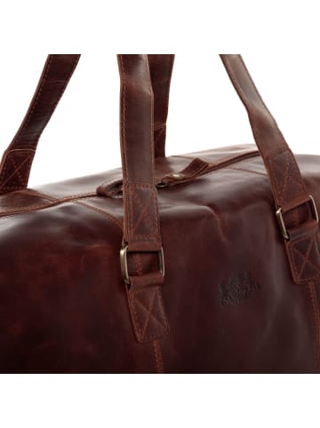 SID & VAIN Leder-Reisetasche YALE Weekender groß Handgepäck echt Leder in braun