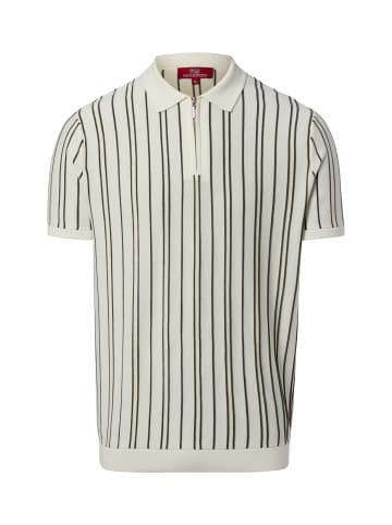 Finshley & Harding London Stick-Poloshirt in ecru tanne