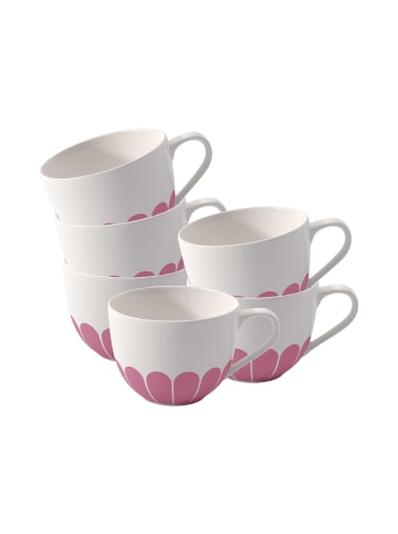 Villeroy & Boch 6er Set Kaffeetassen Fleur Couleur 160 ml in Cassis