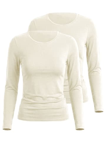 Nina von C. 2er Pack Langarm Shirt in champagner