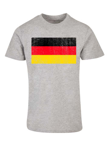 F4NT4STIC T-Shirt Deutschland Flagge Germany distressed in grau meliert