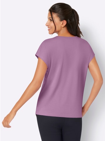 Sieh an! Rundhalsshirt in orchidee-ecru