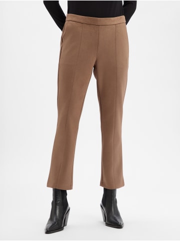 OPUS Kunstlederhose Elvina Cozy in braun