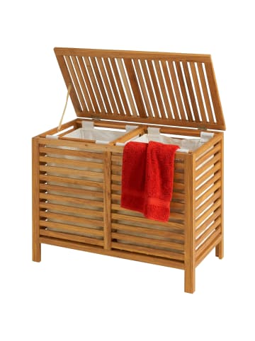 relaxdays Wäschesammler in Natur - (B)89 x (H)67,5 x (T)46,5 cm