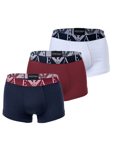 Emporio Armani Boxershort 3er Pack in Weiß/Marine/Burgund