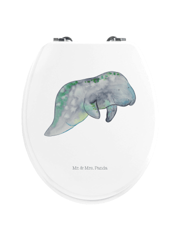 Mr. & Mrs. Panda Toilettenbrille Seekuh Chillen ohne Spruch in Weiß