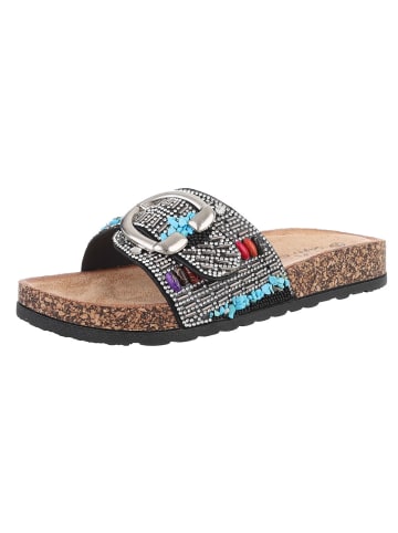 Ital-Design Sandale & Sandalette in Schwarz und Silber