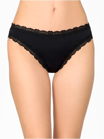 Nur Die Brasilslip Invisible Seamless Lace in Schwarz