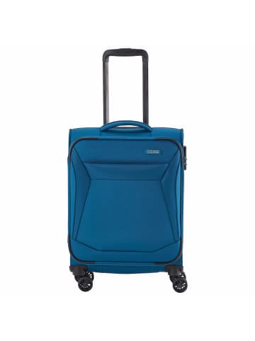 travelite Chios - 4-Rollen-Kabinentrolley S 55 cm (schwarz) in petrol