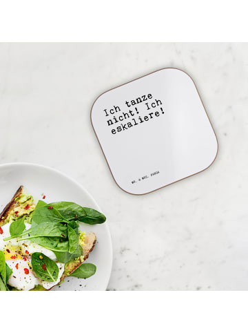 Mr. & Mrs. Panda Untersetzer für Gläser Ich tanze nicht! Ich... ... in Weiß