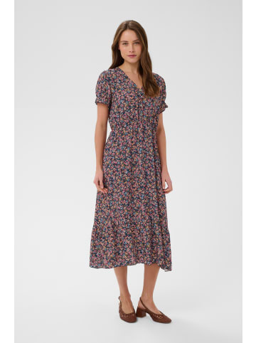 Cream Kleid CRLina Feminine in Navy flower Print