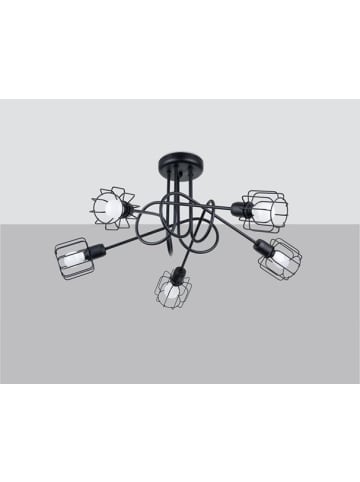 Nice Lamps Deckenleuchte SALOM 5S schwarz (L)58cm (B)58cm (H)28,5cm