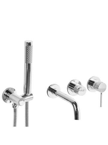 Beliani Wannenarmaturen JAVIRA in Silber - (W) 31 x (H) 164 x (L) 21 cm